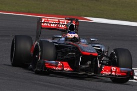 Jenson Button in action.