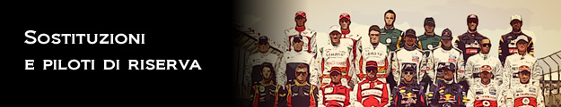 Piloti titolari e riserve in F1